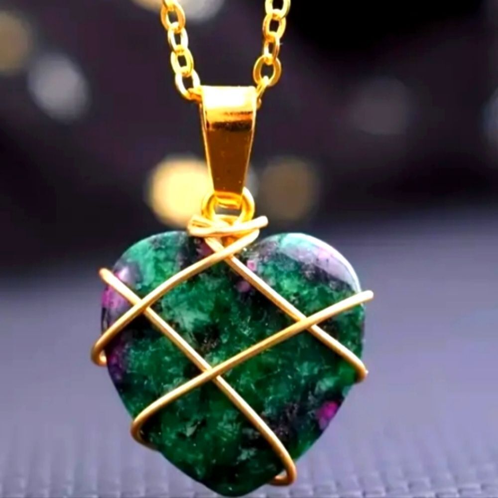 Golden epidote Crystal Necklace